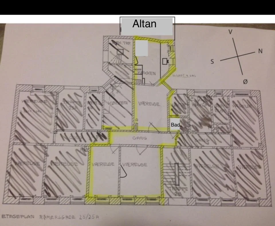 Bytte: 3V andel 73 m² i Nansensgadekvarteret, 2. sal m. altan