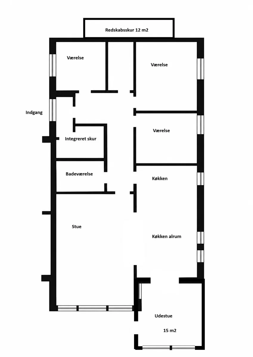 Renoveret andelsrækkehus i Ringsted – 115 m², udestue og lav boligydelse