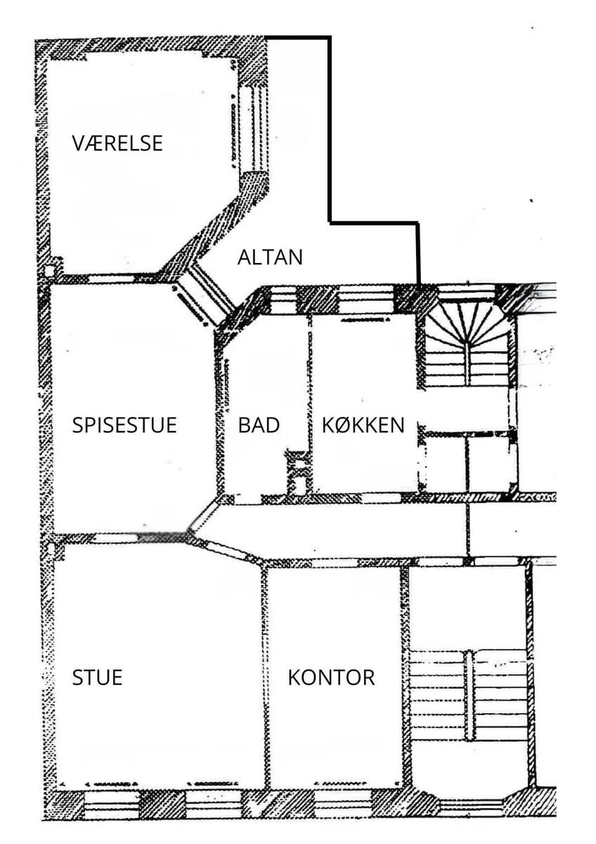 4-værelses andel, 102 m2, Sølvgade Kbh K m. altan