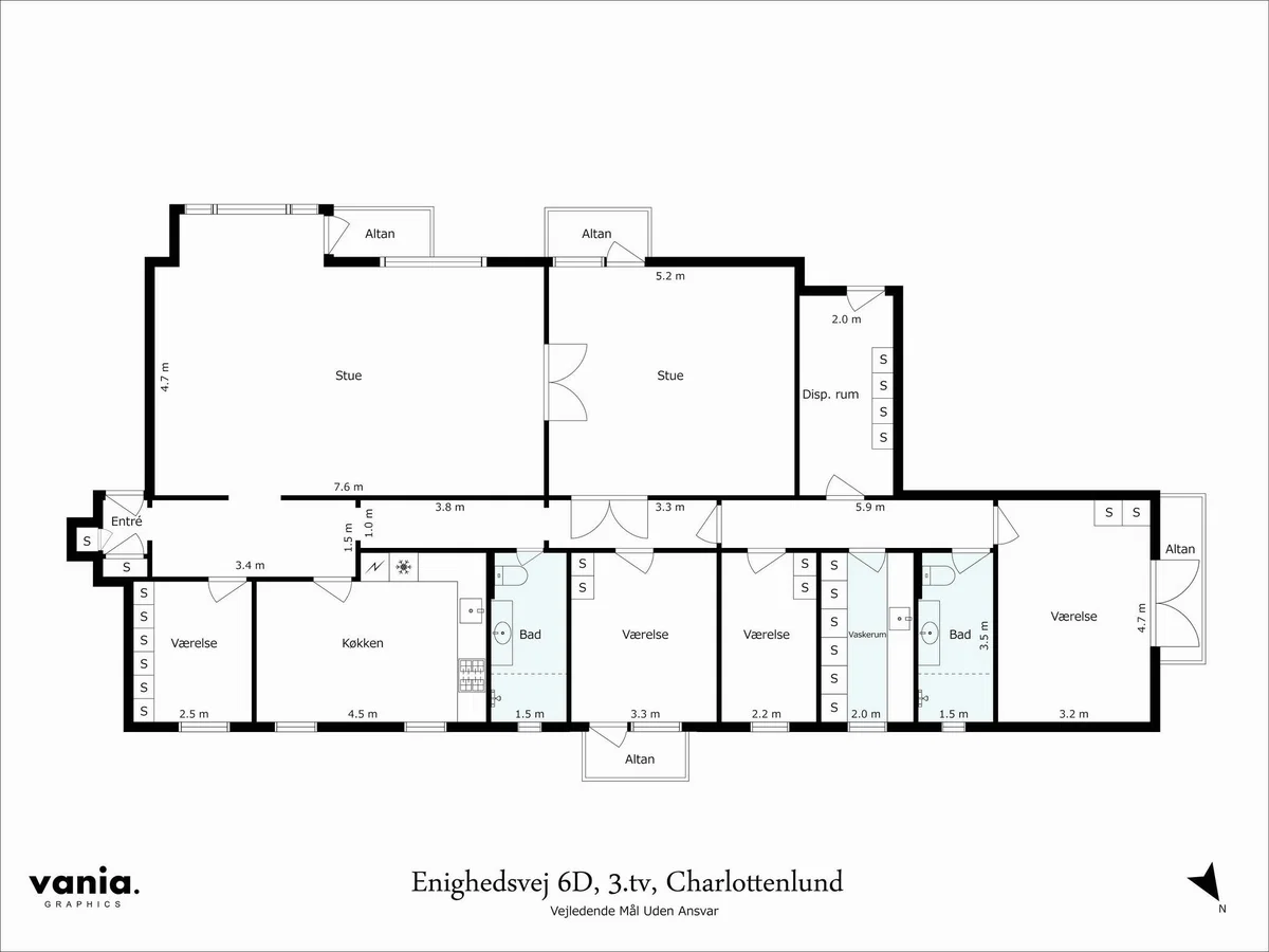 211 m² herskabsandel i Charlottenlund – byttes til 100–130 m² centralt i KBH