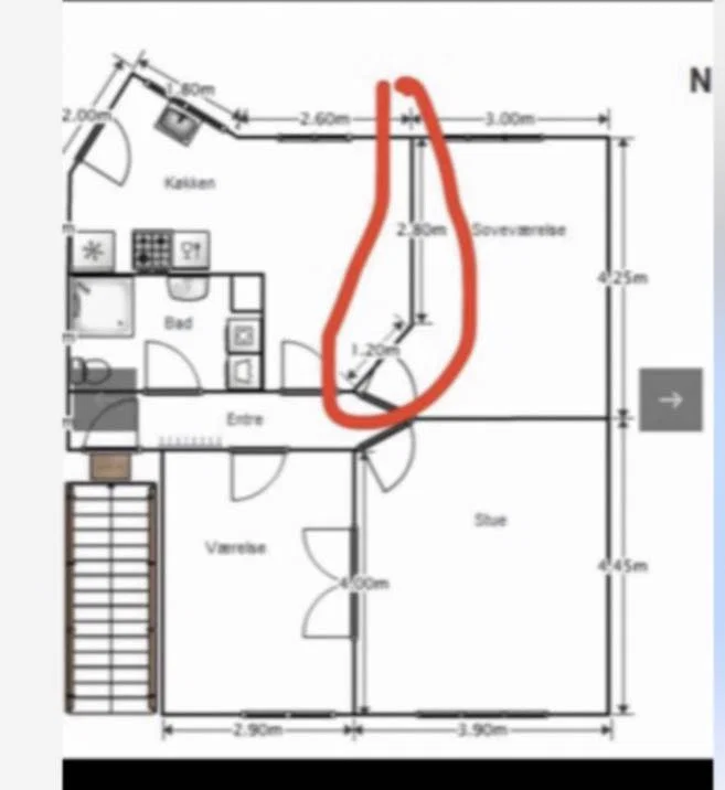 Bytte: 90 m² andel på Frederiksberg – 2.100.000 kr., 6.000 kr./md.