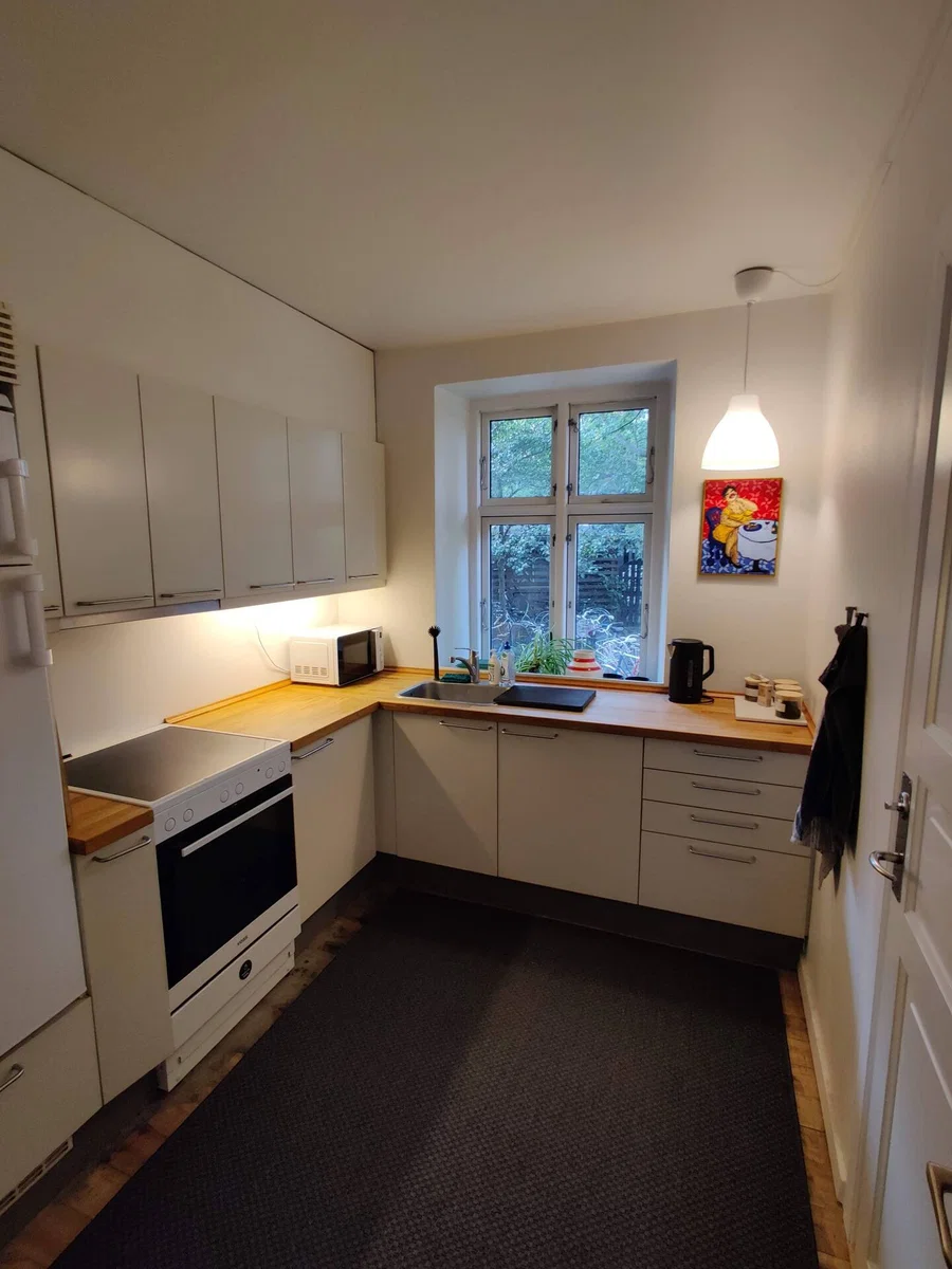 Hyggelig etværelses tæt på Kødbyen med stor grøn gård