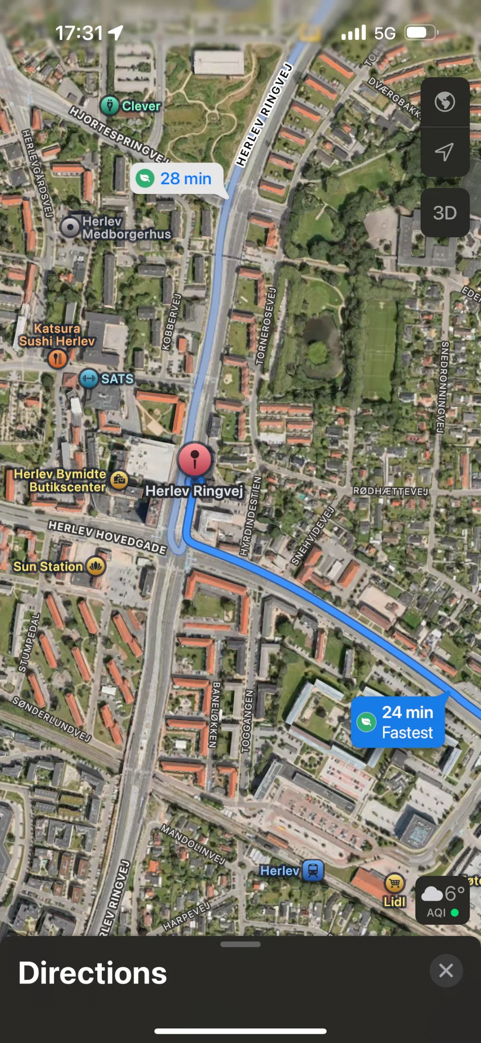 2 værelses i Herlev med have