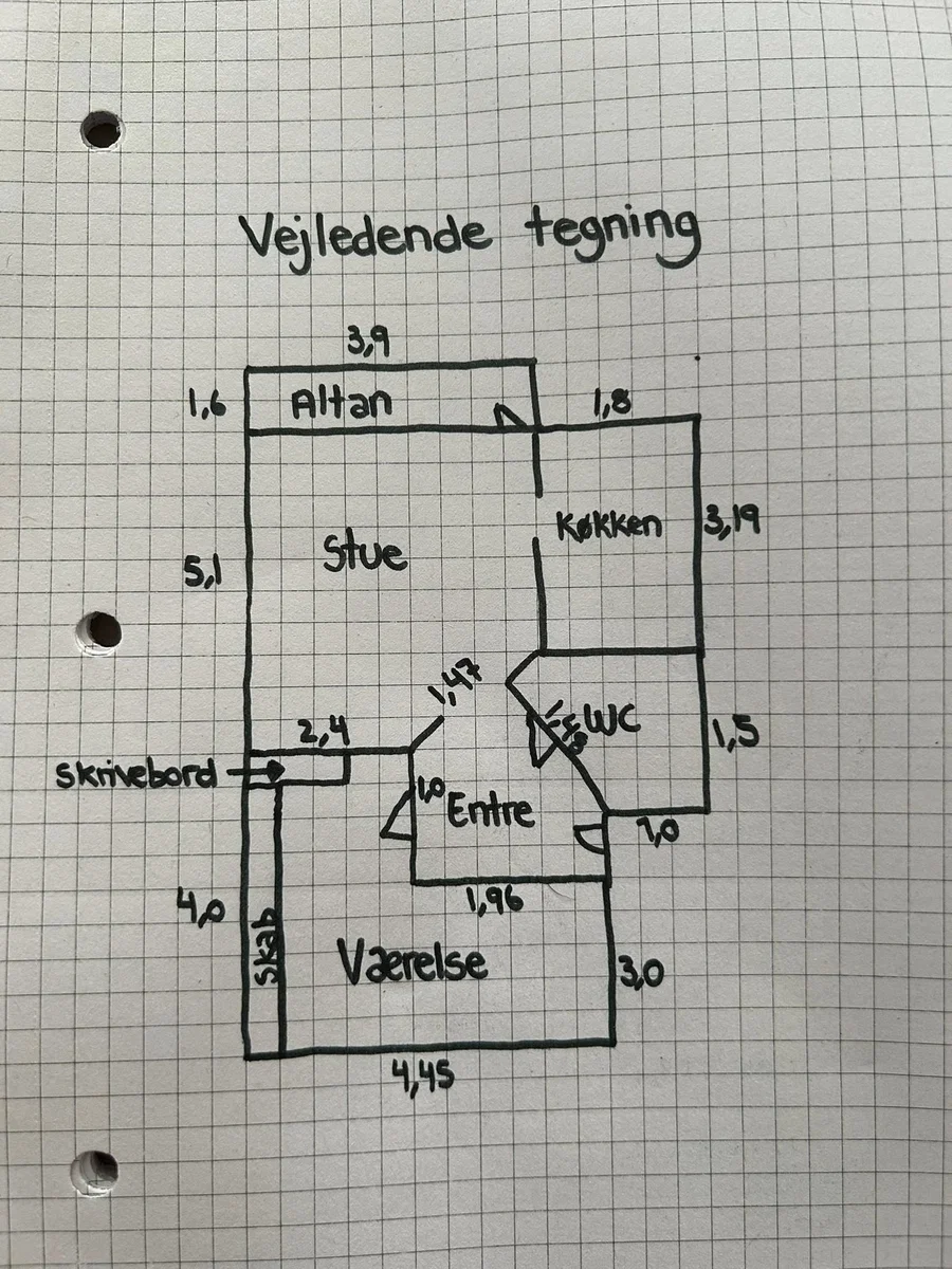 57 m² 2-vær. andel med altan i Rødovre – 1. sal