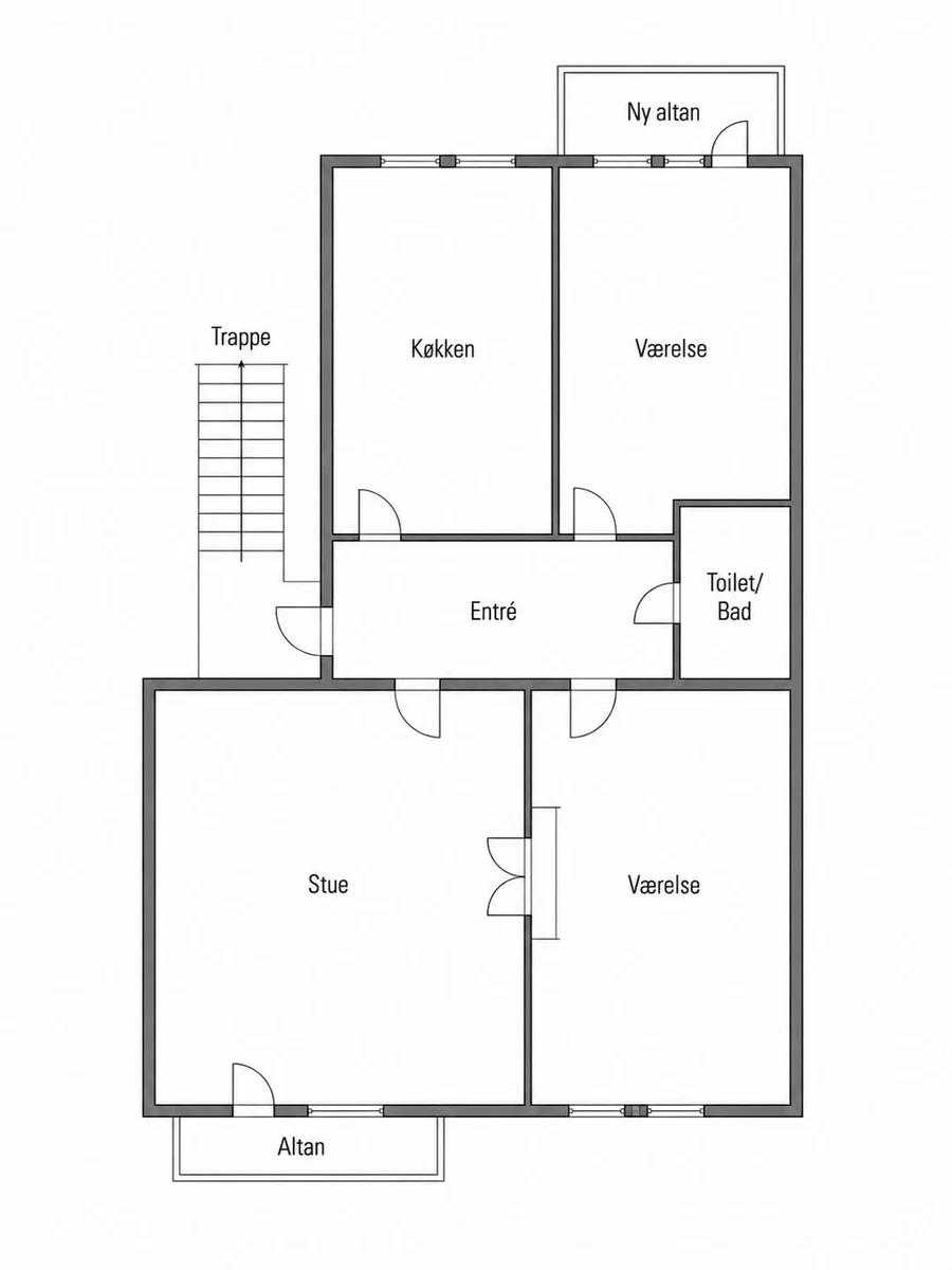 Byttes: 3V andel 63 m² på Indre Nørrebro med 2 altaner