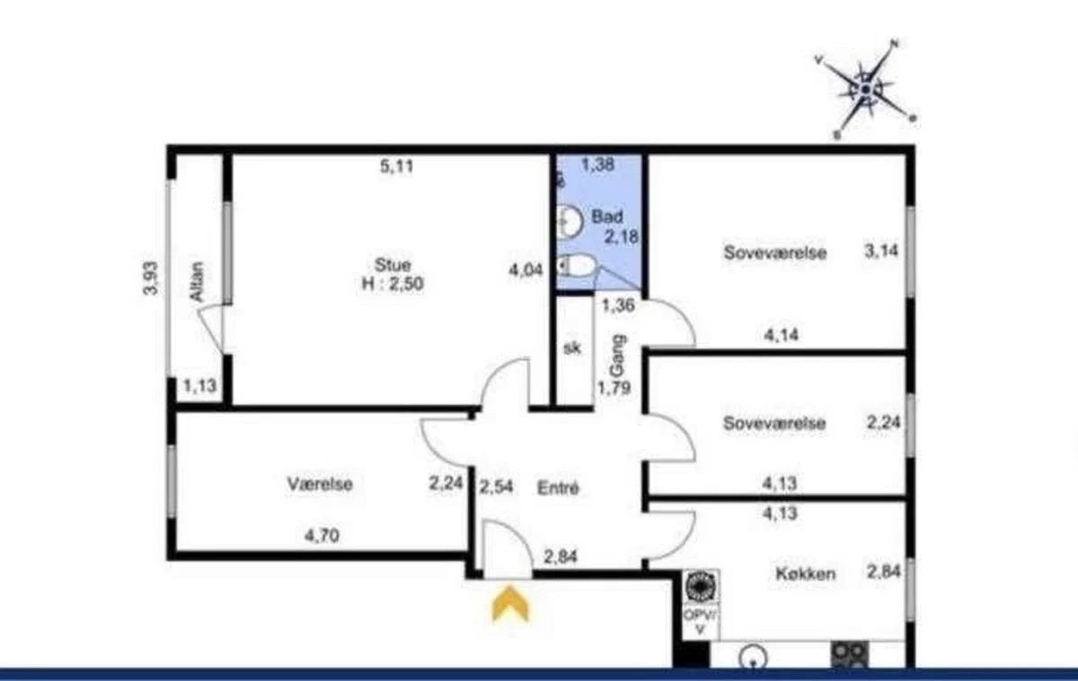 Bytte: 4-vær. andel, 94 m², København NV, altan