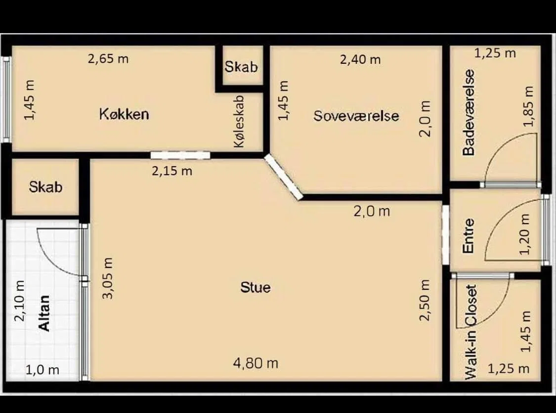 1,5v lejlighed i Valby