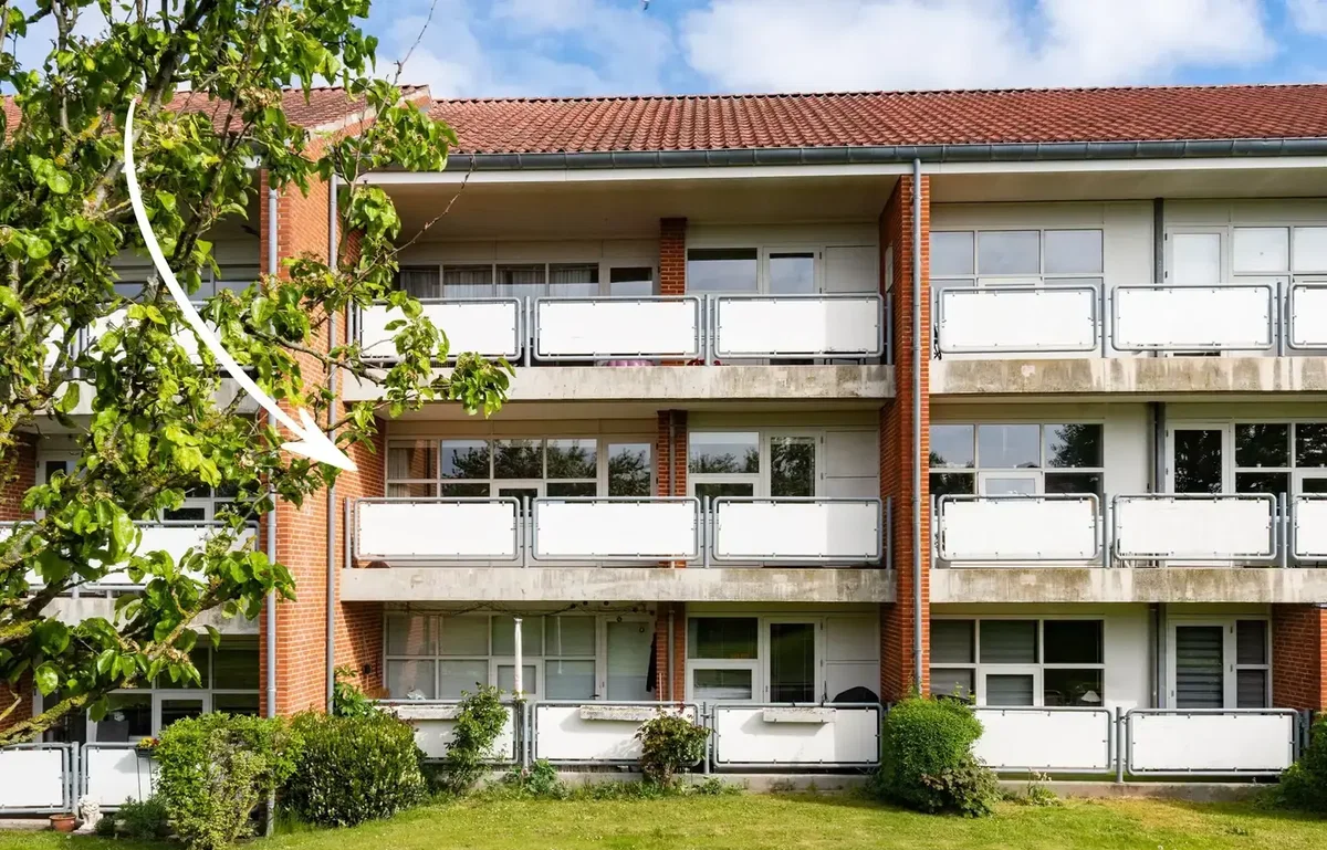 4-værelses andelslejlighed ved Bosagergården med sydvendt altan og udsigt
