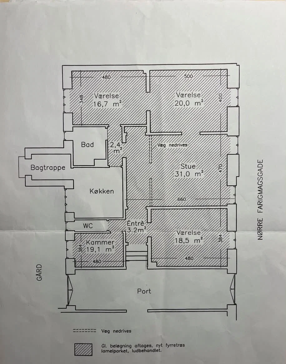 160 m2 andel, 5 værelser m. altan – Nørre Farimagsgade, Kbh K