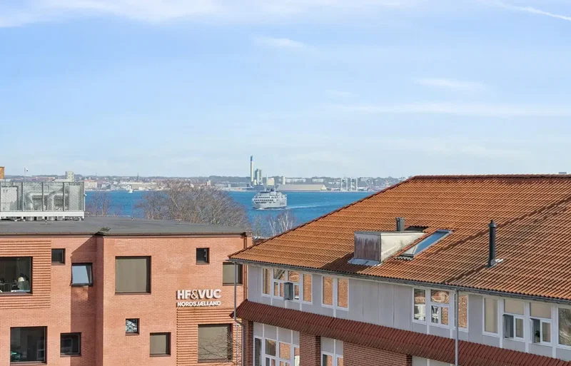 Helsingør - Andelsbolig med tagterrasse og udsigt over byen og Øresund