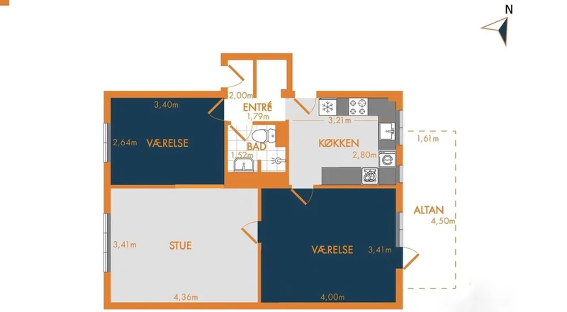 3V andel på Indre Vesterbro, 75 m² m/ altan – bytte søges