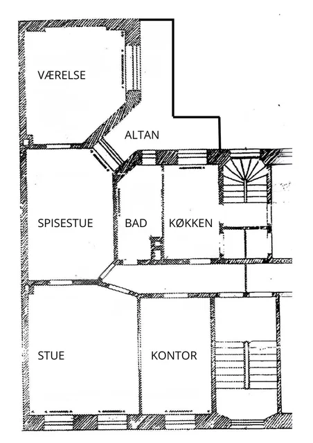 4-værelses andel, 102 m2, Sølvgade Kbh K m. altan