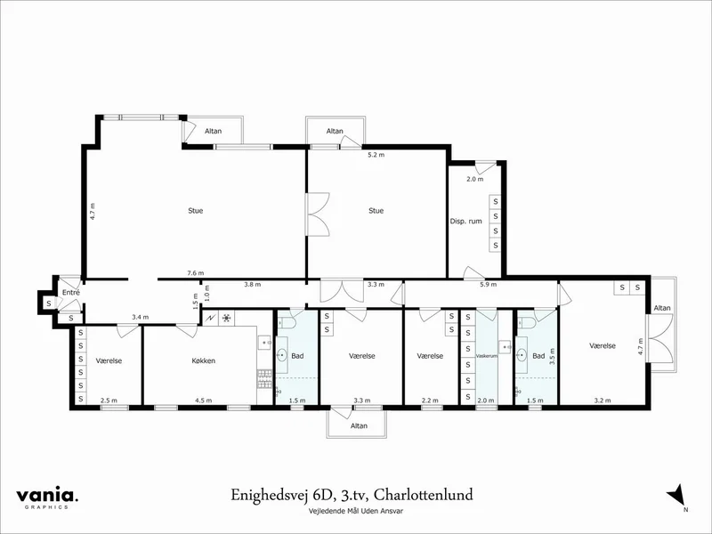 211 m² herskabsandel i Charlottenlund – byttes til 100–130 m² centralt i KBH