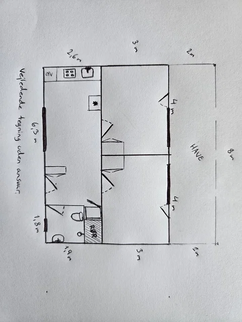 3V andel med have på Frederiksberg – 67 m²