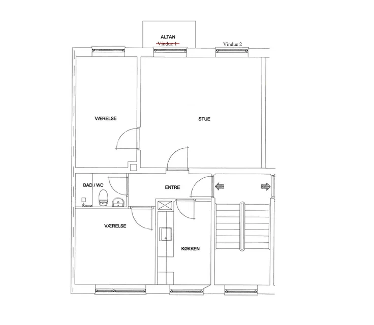 Billig og rummelig 3-værelses med altan ønskes byttet til større