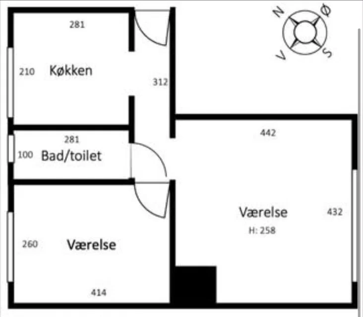 Bytte 2V andel, 54 m², Kgs. Lyngby