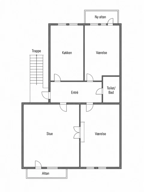 Byttes: 3V andel 63 m² på Indre Nørrebro med 2 altaner
