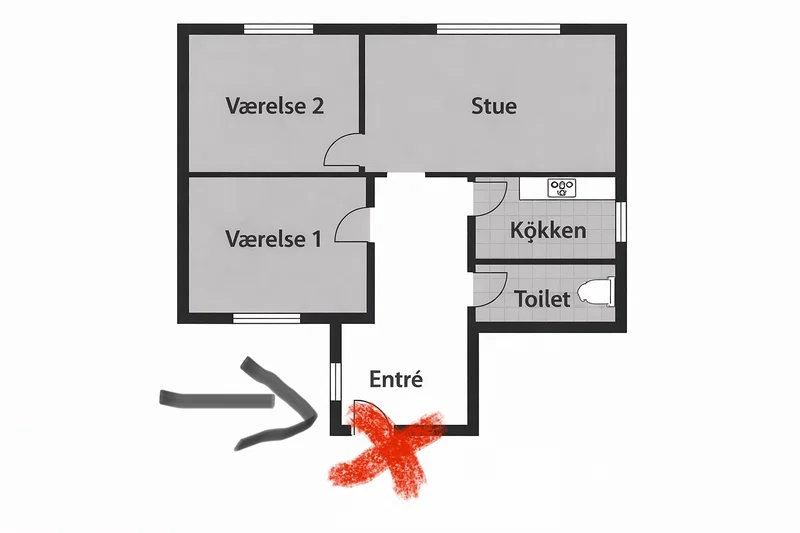 Høj stue lejlighed i NV grænsende til Nørrebro