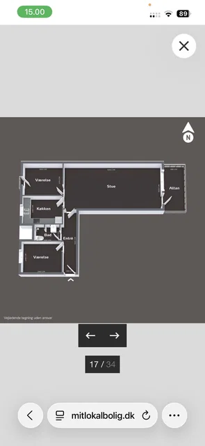 3-vær. andelslejlighed på Emiliehøj, Højbjerg – 85 m² og altan
