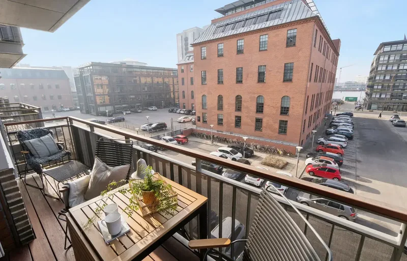 Indbydende andelslejlighed med vandudsigt på Bryggen