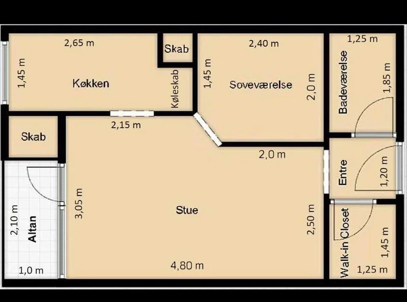 1,5v lejlighed i Valby