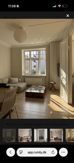 3v Andelslejlighed ved Frederiksberg Have og Rådhus